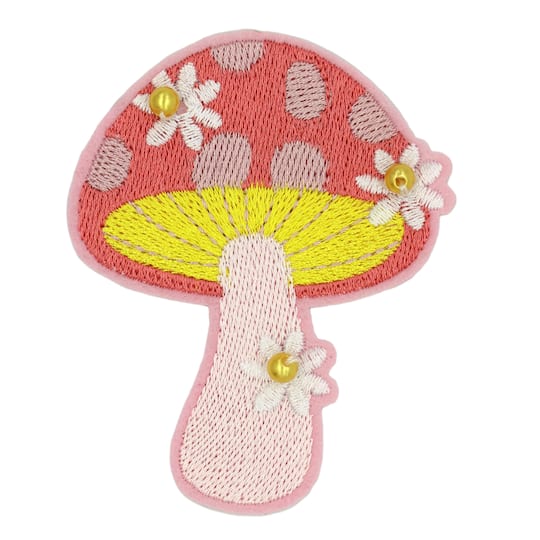 Iron-On &#x26; Adhesive Mushroom Embroidered Patch by Make Market&#xAE;